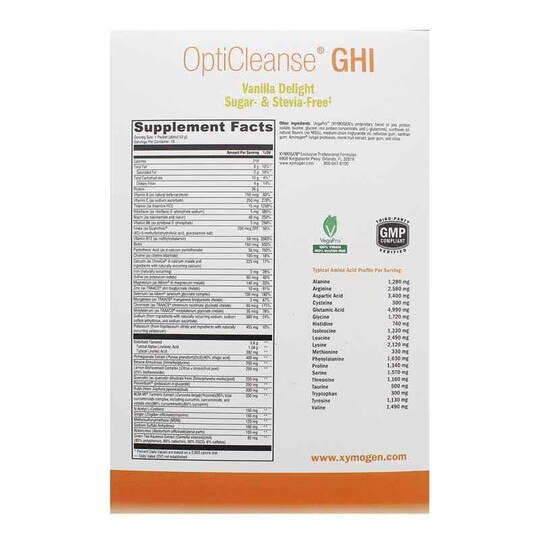 OptiCleanse GHI Sugar & Stevia Free, XYM